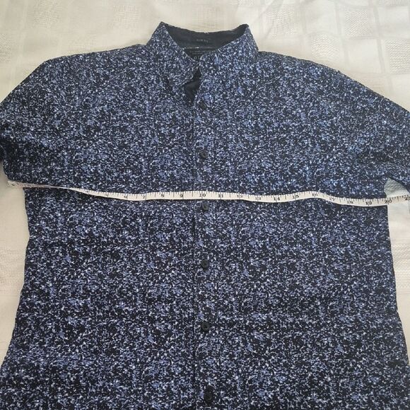Guess Men's Navy and Black Patterned Shirt - Picture 10 of 16